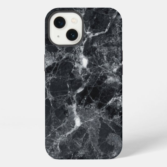 Black Marble Texture iPhone Case (Back)