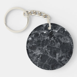 Black marble texture key ring