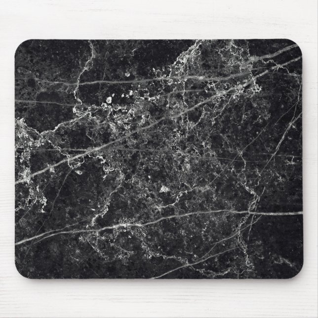 Black Marble Texture Mouse Pad (Front)