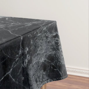 Black marble texture tablecloth