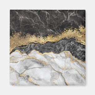 Black Marble with Gold Pretty Magnet