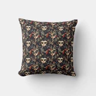 Black Masquerade Mask  Cushion