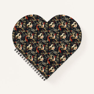 Black Masquerade Mask Notebook