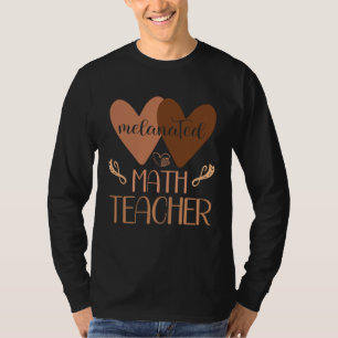 Black Math Teacher College Black History Women Afr T-Shirt