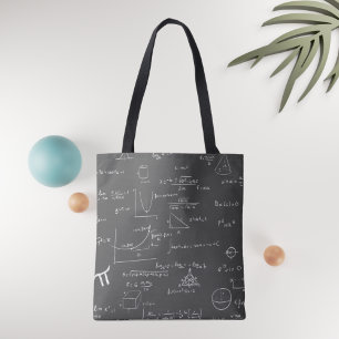 Black Math Teacher Mathematics Equations Algebra Tote Bag
