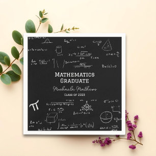 Black Mathematics Graduate Class of Graduation Napkin