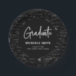 Black Mathematics High School Graduate Party Paper Plate<br><div class="desc">Simple and elegant black math graduation paper plates with a beautiful script font. Great high school or college graduate. Illustrated and designed by Patricia Alvarez.</div>