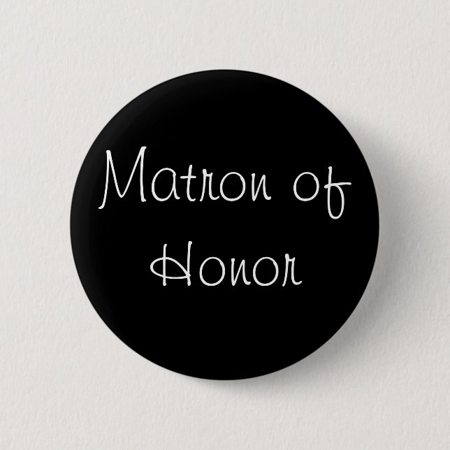 Black Matron of Honour Pin (Front)