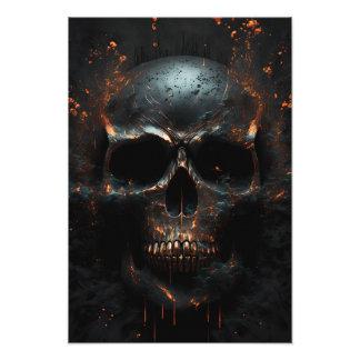 Black matt head with bronze photo print