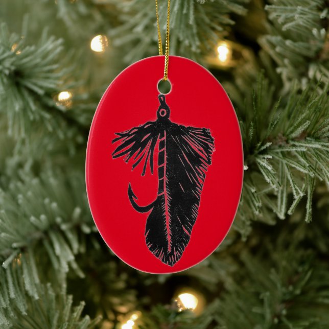 Black "Matuka" streamer"  Christmas Ornament (Tree)