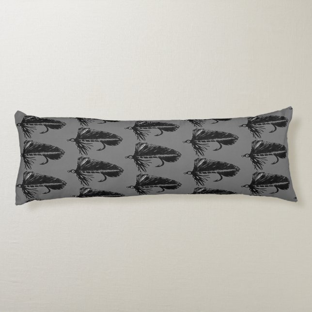Black Matuka Trout Fly fly fishing streamer        Body Cushion (Back)