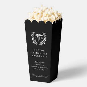 Black MD Caduceus Graduation Favour Box
