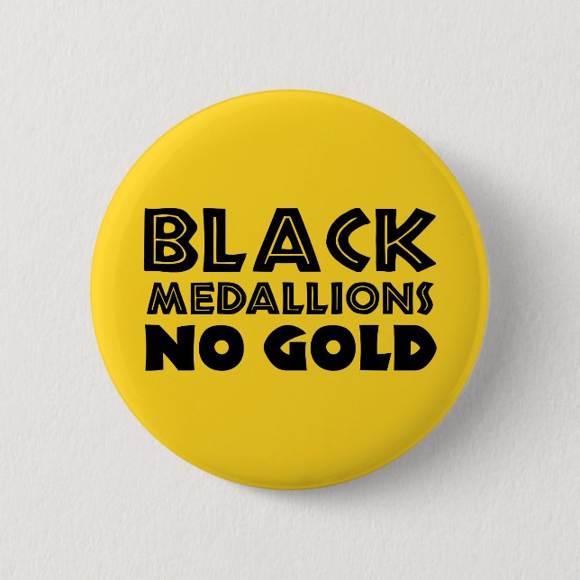 BLACK MEDALLIONS NO GOLD 6 CM ROUND BADGE (Front)