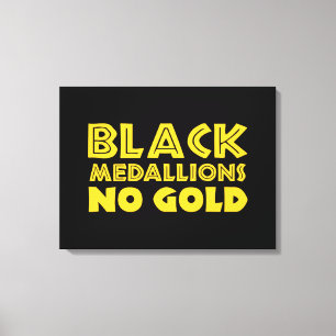 BLACK MEDALLIONS NO GOLD CANVAS PRINT