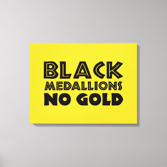 BLACK MEDALLIONS NO GOLD CANVAS PRINT (Front)