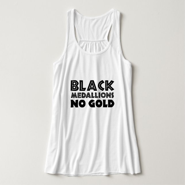 BLACK MEDALLIONS NO GOLD SINGLET (Design Front)