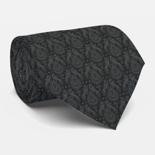 Black Mediaeval Dragons Neck Tie