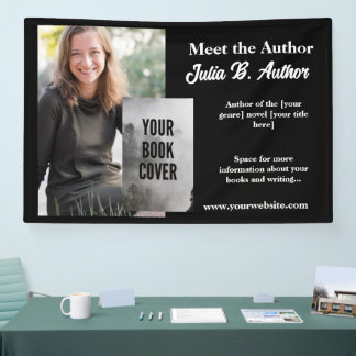 Black Meet the Author Table Banner – Book Signing 