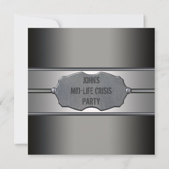 Black Meetal Mans 40th Birthday Party Invitation (Front)