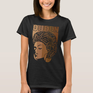 Black Melanin Queen Apparel African American Afro  T-Shirt