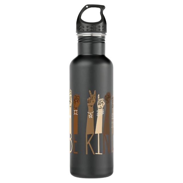 Black Melanin Queen Magic Brown Skin Girl Juneteen 710 Ml Water Bottle (Front)