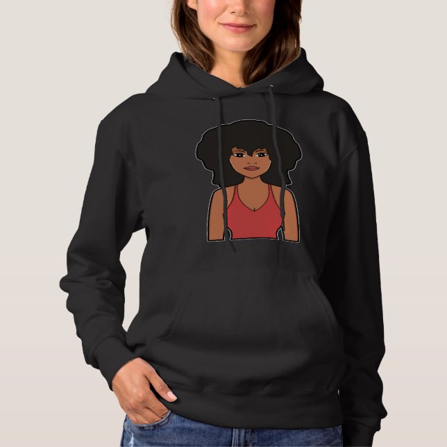 Black Melanin Queen Woman Empowerment Power Girl E Hoodie (Front)