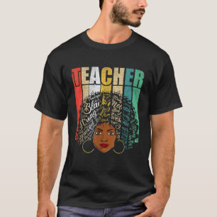 Black Melanin Teacher Women Apparel African Americ T-Shirt