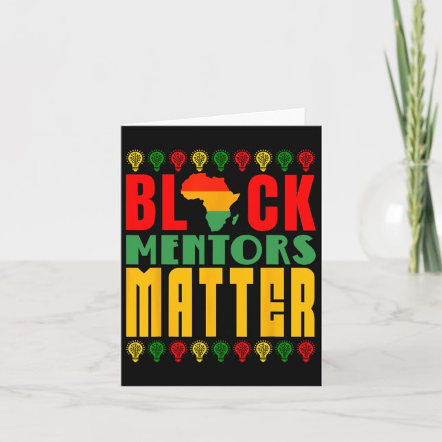 Black Mentors Problem Black History Month For Men  Card (Front)
