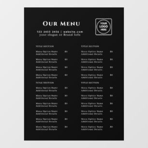Black Menu Personalised Cafe & Restaurant logo
