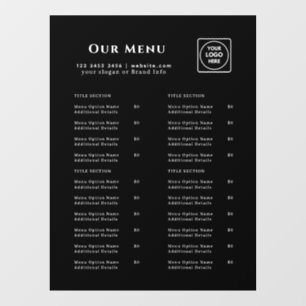 Black Menu Personalized Cafe & Restaurant logo