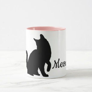 Black Meow Cat  Mug