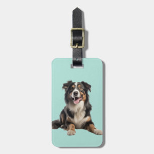 Black Merle Australian Shepherd   Luggage Tag