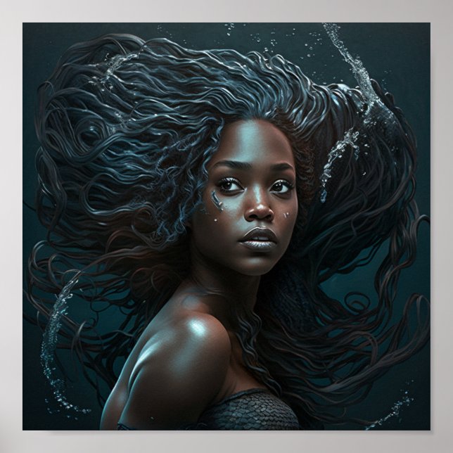 'Black Mermaid 7' Poster (Front)