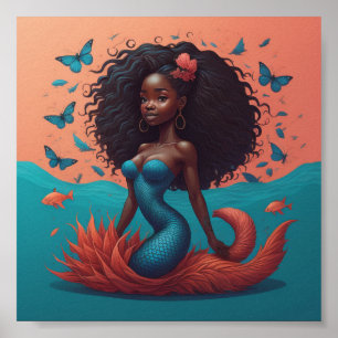 black mermaid poster