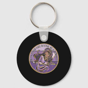Black Mermaid Purple Sy Summer Beach Cruise Travel Key Ring