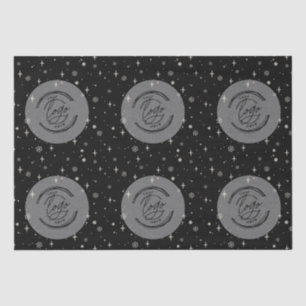 Black Merry Christmas Business Logo Snowflake Tiss Tissue Paper
