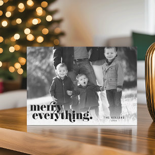 Black   Merry Everything Photo Holiday Card