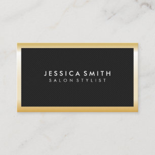 Black Mesh Metallic Gold Brushed Business Card