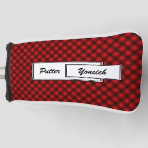 Black Mesh White Balls Moire(T) by Kenneth Yoncich Golf Head Cover