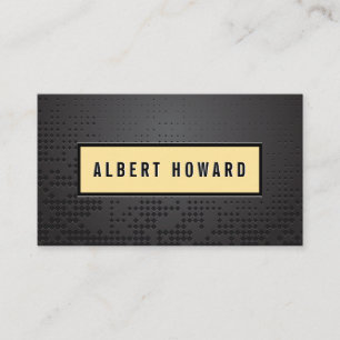 Black Metal Abstract Background Business Card