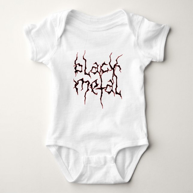 Black Metal Baby Bodysuit (Front)
