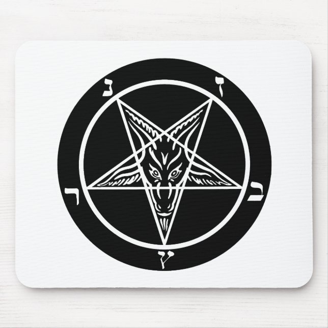 black metal, baphomet of darkness! mouse pad (Front)