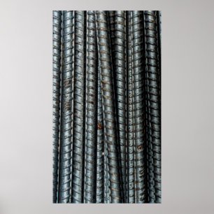 Black metal bars poster