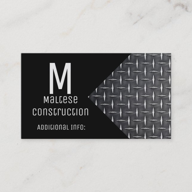 Black & Metal Business Card (Front)