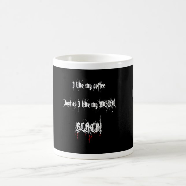 Black Metal Coffee Mug (Center)