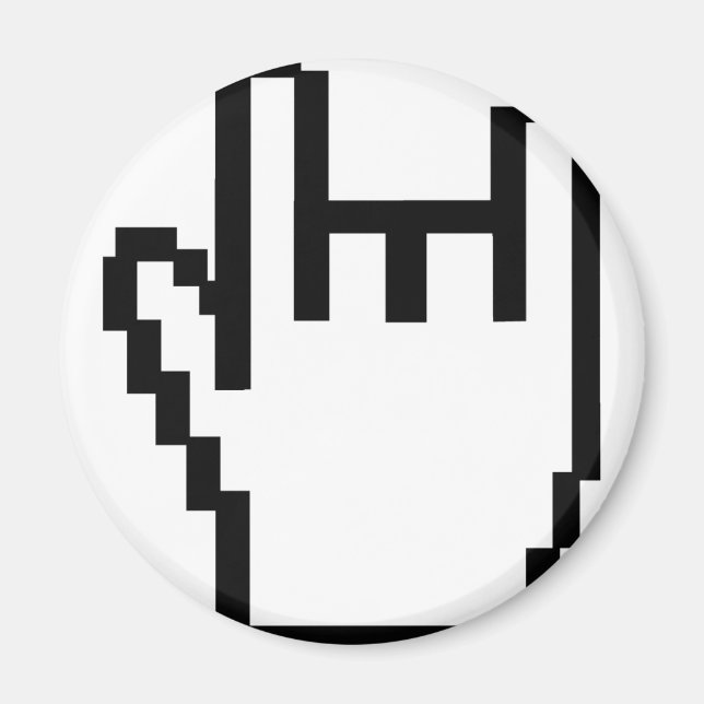 black metal-head icon magnet (Front)