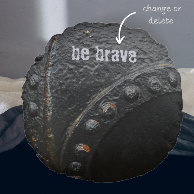 Black metal industrial style round cushion (Creator Uploaded)