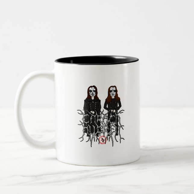 Black Metal Netherlands Two-Tone Coffee Mug (Left)