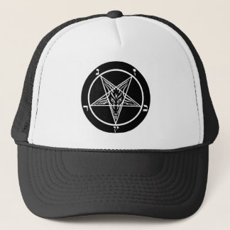Black metal Satanic trucker hat