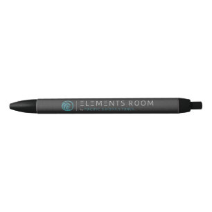 Black Metallic Brushed Aluminium Look Black Ink Pen